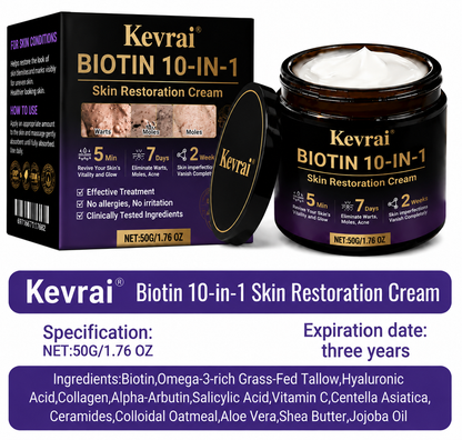 Made and Shipped from USA✨Kevrai® Biotin 10-in-1 Skin Restoration Cream🍀