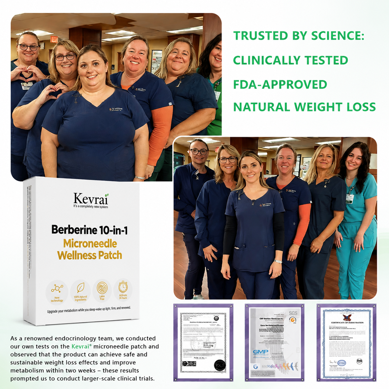 USA Doctor Recommended 🌟 | Kevrai® Berberine 10-in-1 Nano Microneedle Patch | ✅ Science-Backed Formula  | Visible Results in 7 Days 🏅