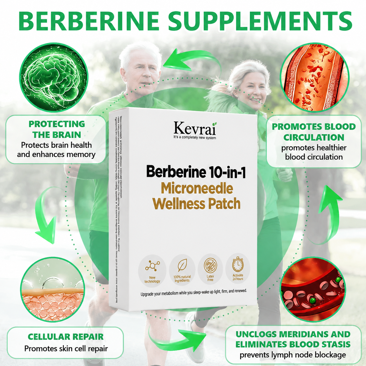 USA Doctor Recommended 🌟 | Kevrai® Berberine 10-in-1 Nano Microneedle Patch | ✅ Science-Backed Formula  | Visible Results in 7 Days 🏅